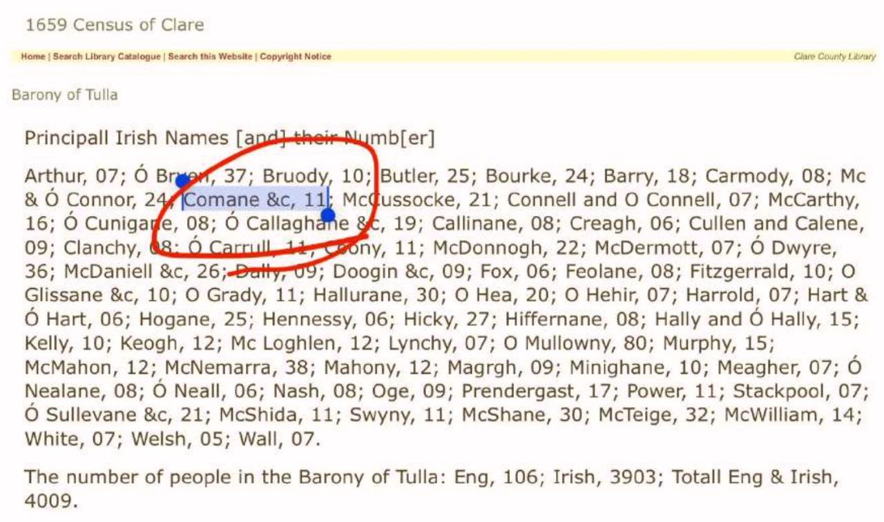 The 1659 Census of Clare