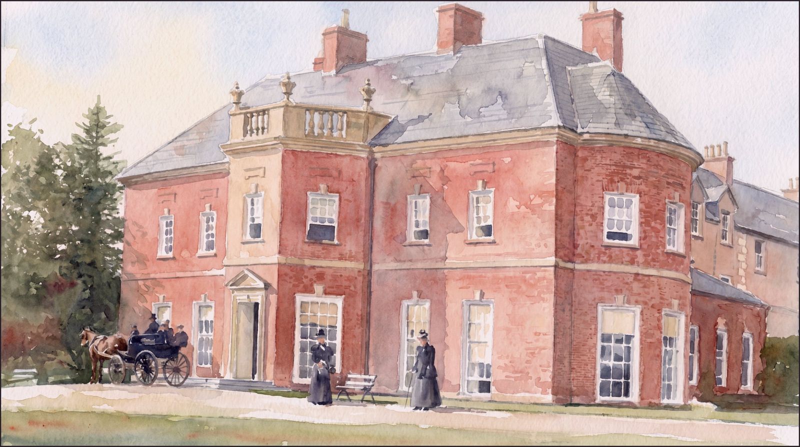 Newhall House — watercolour