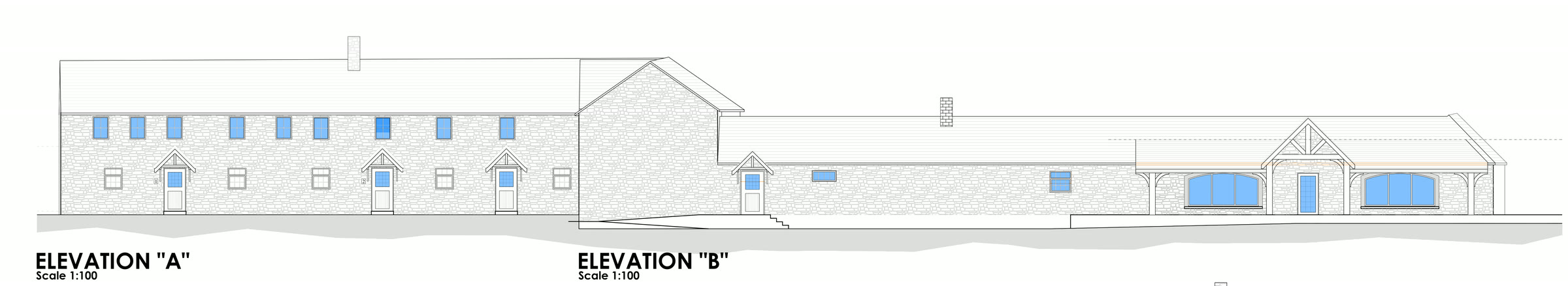 The Coachhouses — elevations A and B