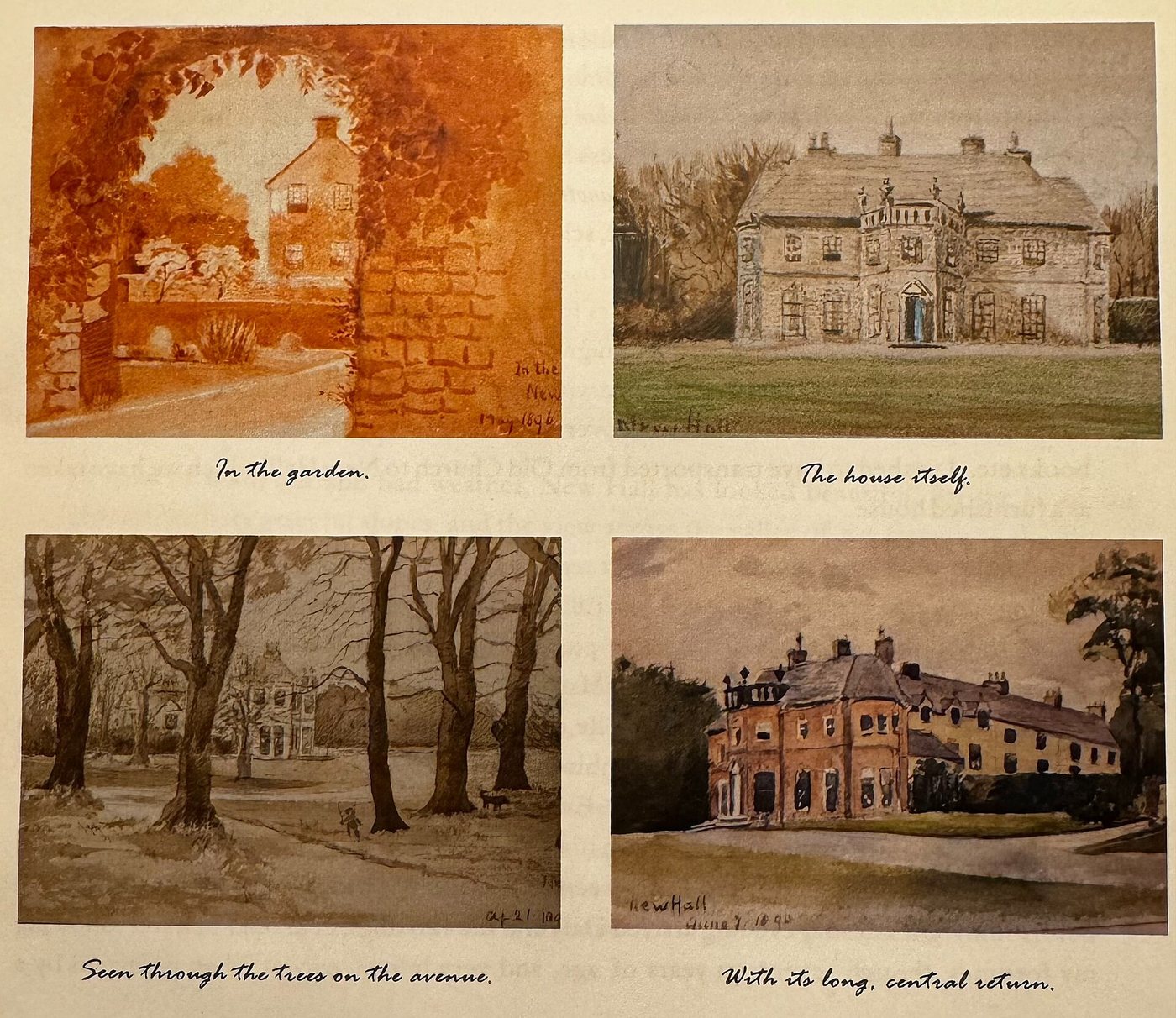 Watercolour sketches of Newhall